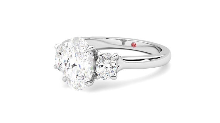 Taylor & Hart Orion Oval Engagement Ring 360 degree image 25
