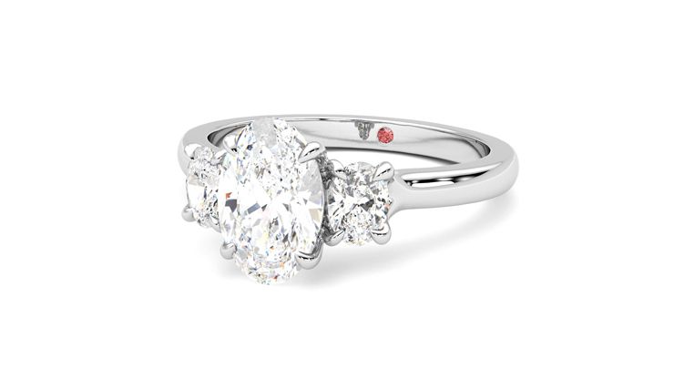 Taylor & Hart Orion Oval Engagement Ring 360 degree image 26