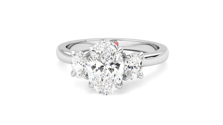 Taylor & Hart Orion Oval Engagement Ring 360 degree image 28