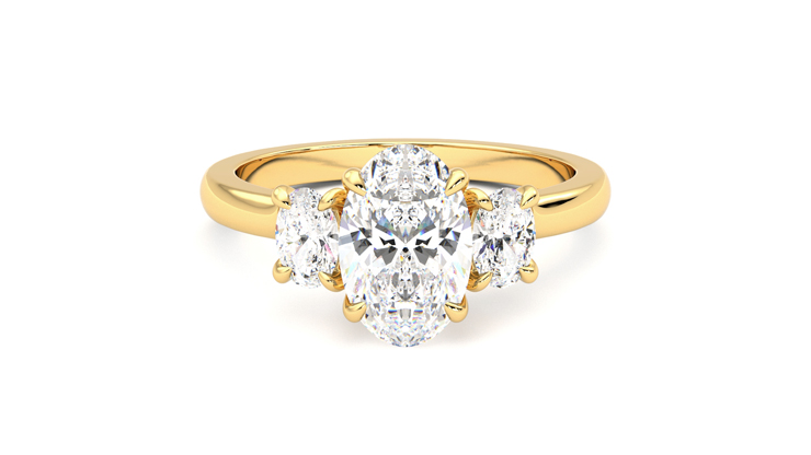 Taylor & Hart Orion Oval Engagement Ring 360 degree image 0