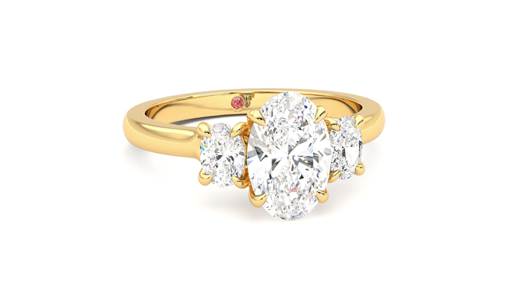 Taylor & Hart Orion Oval Engagement Ring 360 degree image 3