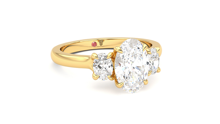 Taylor & Hart Orion Oval Engagement Ring 360 degree image 4