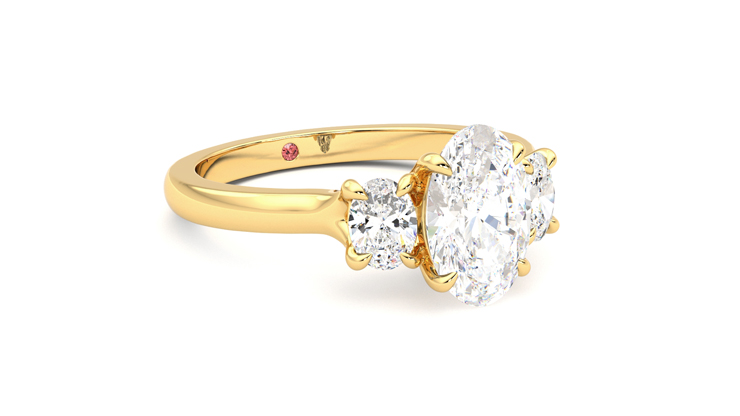 Taylor & Hart Orion Oval Engagement Ring 360 degree image 5