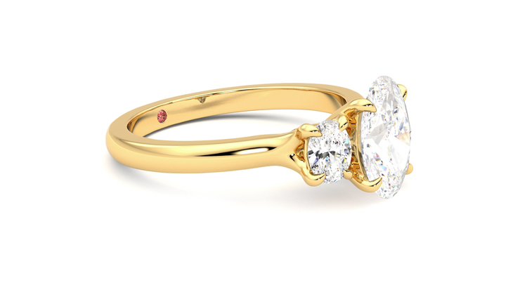 Taylor & Hart Orion Oval Engagement Ring 360 degree image 7