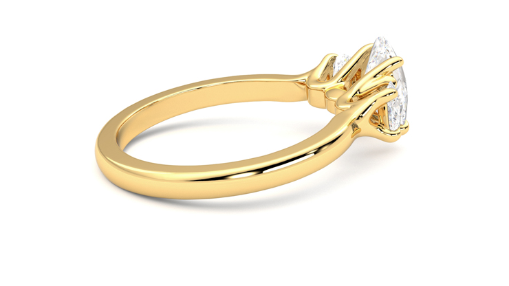 Taylor & Hart Orion Oval Engagement Ring 360 degree image 11