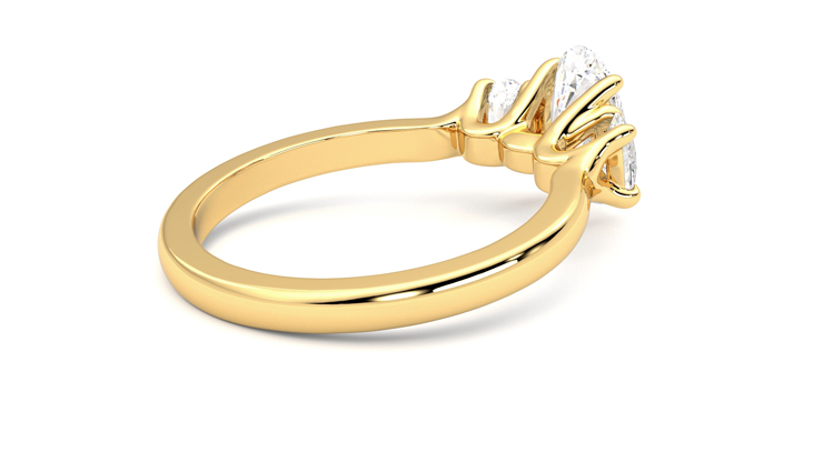 Taylor & Hart Orion Oval Engagement Ring 360 degree image 12