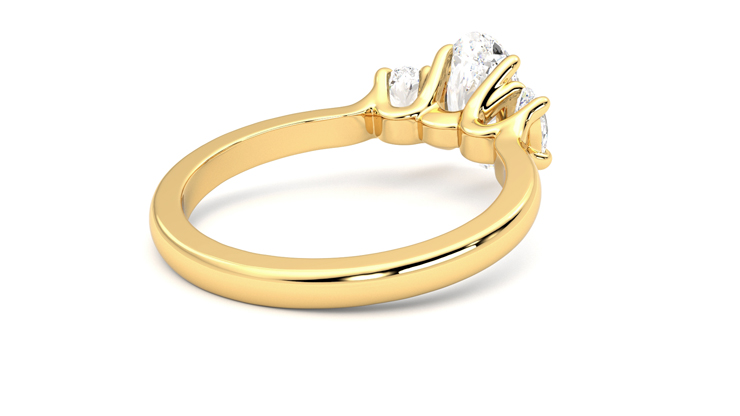 Taylor & Hart Orion Oval Engagement Ring 360 degree image 13