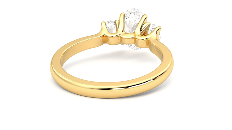 Taylor & Hart Orion Oval Engagement Ring 360 degree image 14