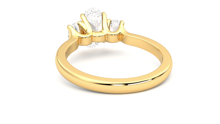 Taylor & Hart Orion Oval Engagement Ring 360 degree image 16