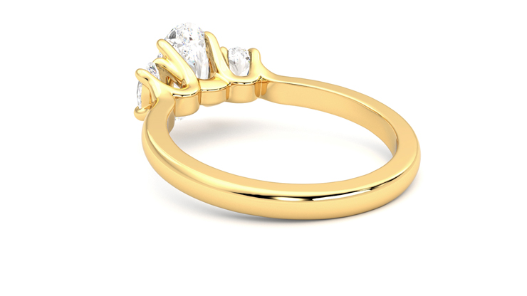Taylor & Hart Orion Oval Engagement Ring 360 degree image 17