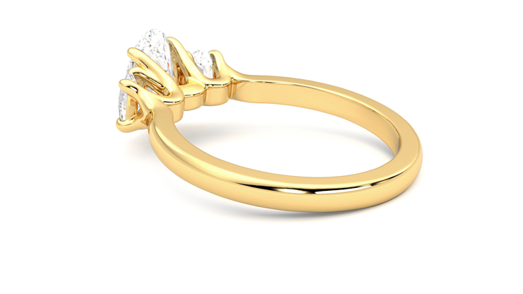 Taylor & Hart Orion Oval Engagement Ring 360 degree image 18