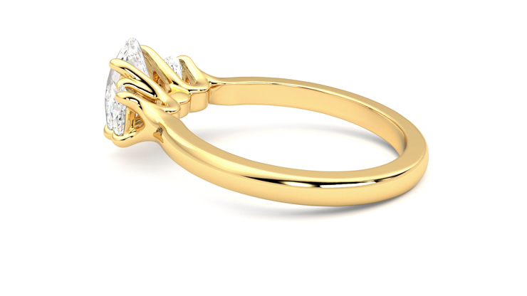 Taylor & Hart Orion Oval Engagement Ring 360 degree image 19