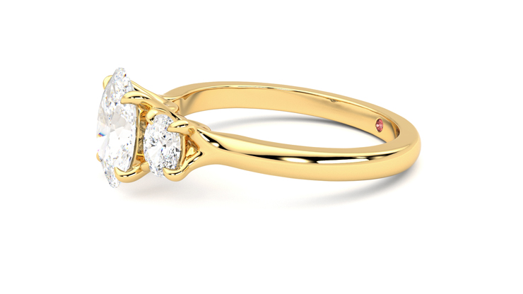 Taylor & Hart Orion Oval Engagement Ring 360 degree image 22