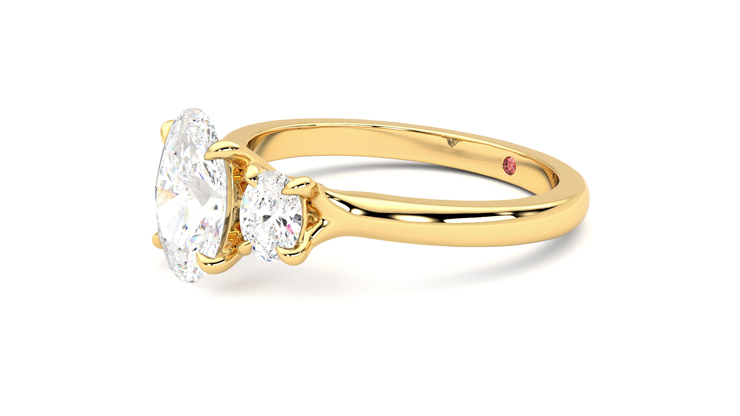 Taylor & Hart Orion Oval Engagement Ring 360 degree image 23
