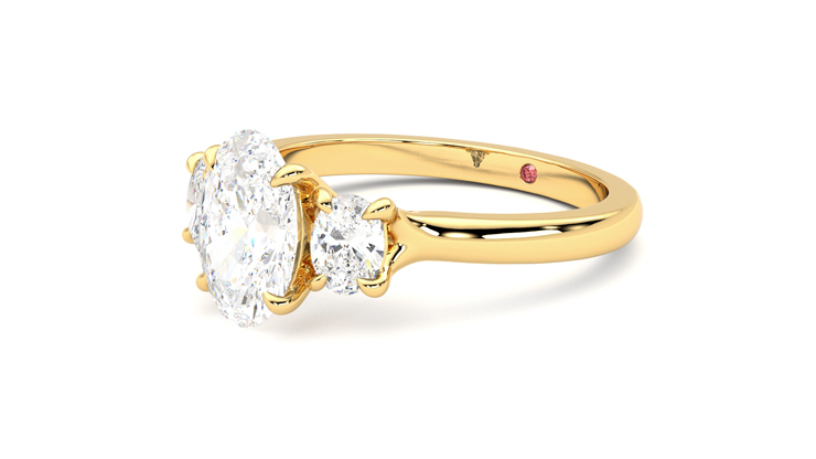 Taylor & Hart Orion Oval Engagement Ring 360 degree image 24