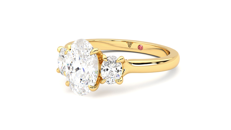 Taylor & Hart Orion Oval Engagement Ring 360 degree image 25