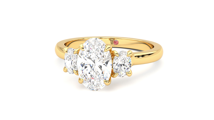 Taylor & Hart Orion Oval Engagement Ring 360 degree image 27
