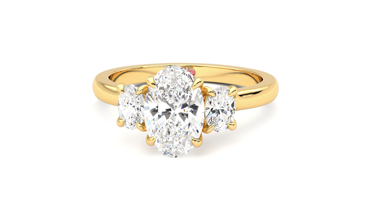 Taylor & Hart Orion Oval Engagement Ring 360 degree image 28
