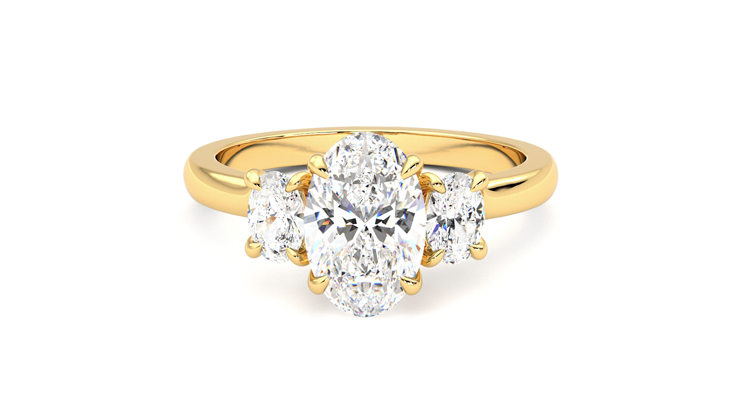 Taylor & Hart Orion Oval Engagement Ring 360 degree image 29