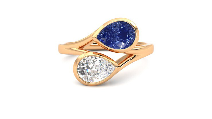 Taylor & Hart Peratrice Pear Engagement Ring 360 degree image 0
