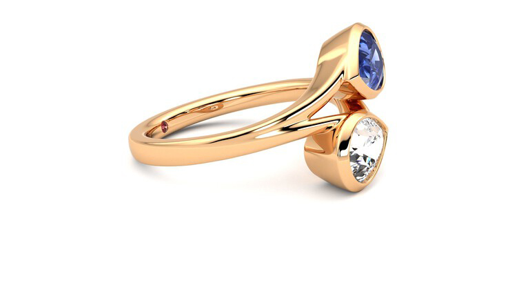 Taylor & Hart Peratrice Pear Engagement Ring 360 degree image 8