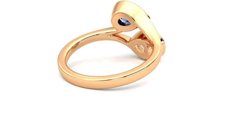 Taylor & Hart Peratrice Pear Engagement Ring 360 degree image 13