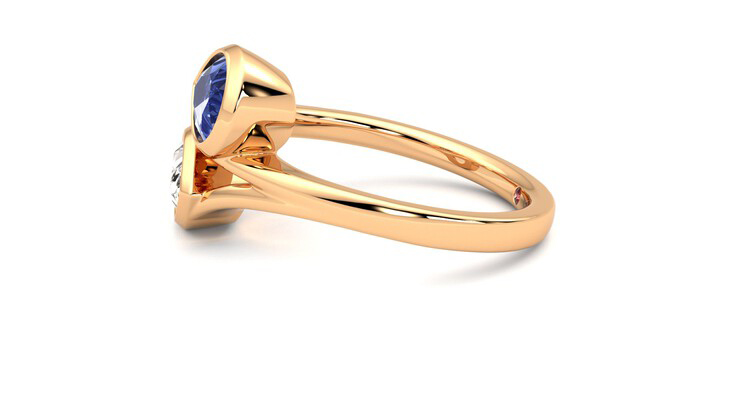 Taylor & Hart Peratrice Pear Engagement Ring 360 degree image 21