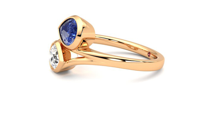 Taylor & Hart Peratrice Pear Engagement Ring 360 degree image 22