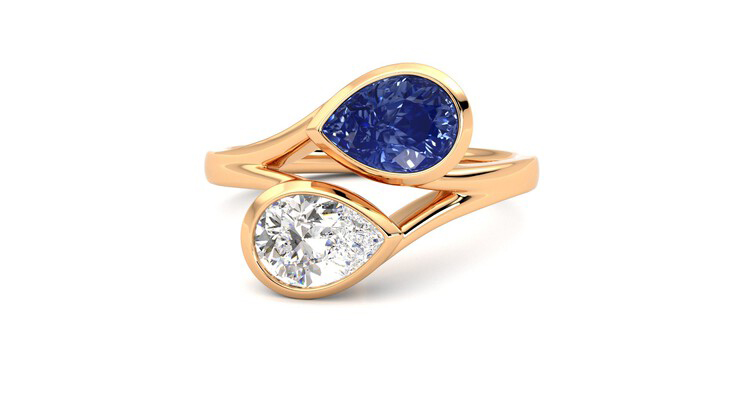Taylor & Hart Peratrice Pear Engagement Ring 360 degree image 28
