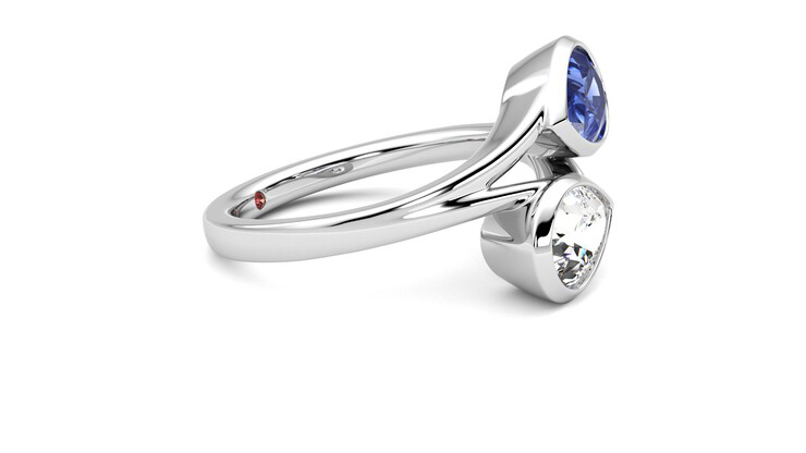 Taylor & Hart Peratrice Pear Engagement Ring 360 degree image 8