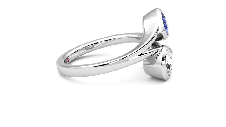 Taylor & Hart Peratrice Pear Engagement Ring 360 degree image 9