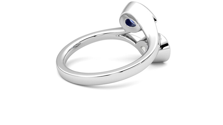 Taylor & Hart Peratrice Pear Engagement Ring 360 degree image 12