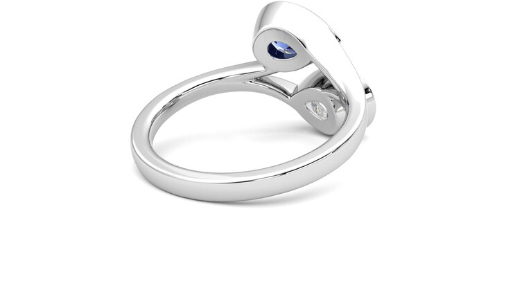 Taylor & Hart Peratrice Pear Engagement Ring 360 degree image 13