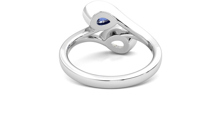 Taylor & Hart Peratrice Pear Engagement Ring 360 degree image 15