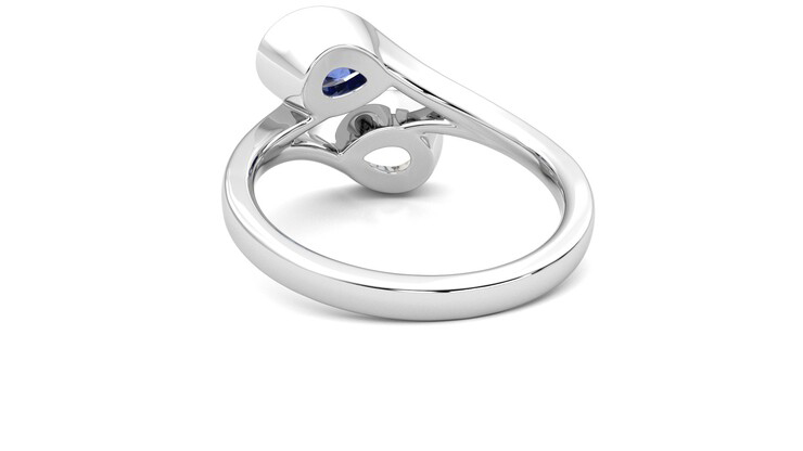 Taylor & Hart Peratrice Pear Engagement Ring 360 degree image 16