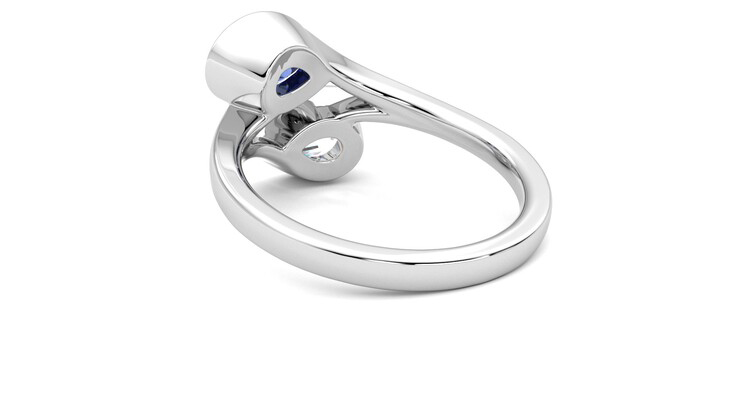 Taylor & Hart Peratrice Pear Engagement Ring 360 degree image 17