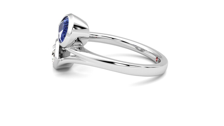 Taylor & Hart Peratrice Pear Engagement Ring 360 degree image 21