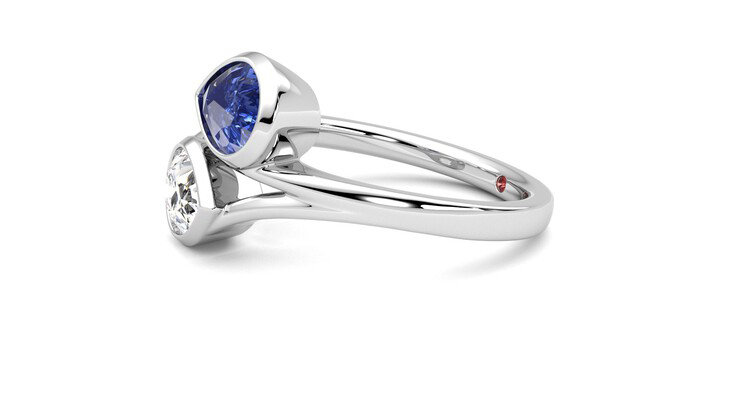 Taylor & Hart Peratrice Pear Engagement Ring 360 degree image 22