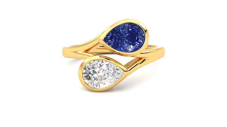Taylor & Hart Peratrice Pear Engagement Ring 360 degree image 0