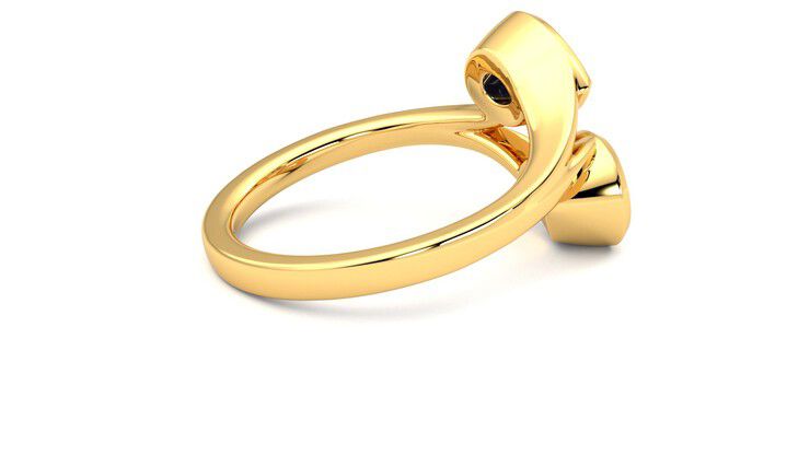 Taylor & Hart Peratrice Pear Engagement Ring 360 degree image 11