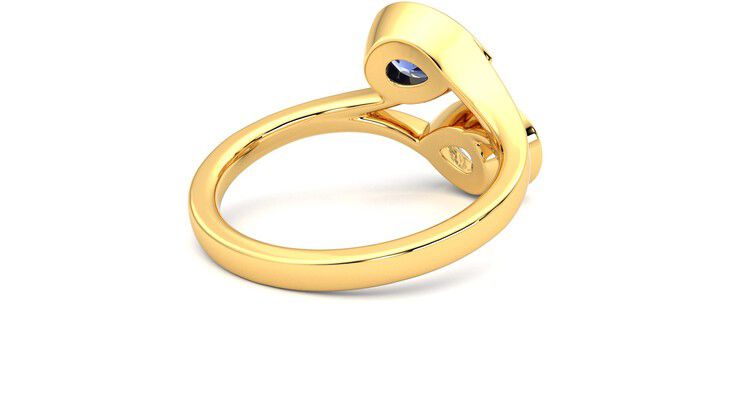 Taylor & Hart Peratrice Pear Engagement Ring 360 degree image 13