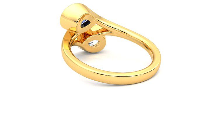 Taylor & Hart Peratrice Pear Engagement Ring 360 degree image 17