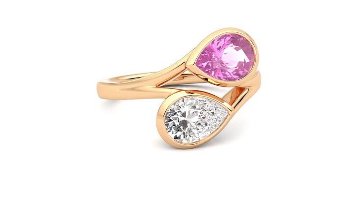 Taylor & Hart Peratrice Pear Engagement Ring 360 degree image 4