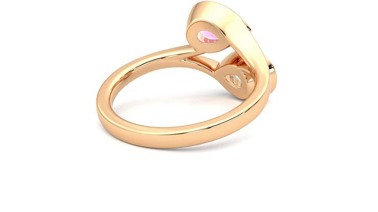Taylor & Hart Peratrice Pear Engagement Ring 360 degree image 13
