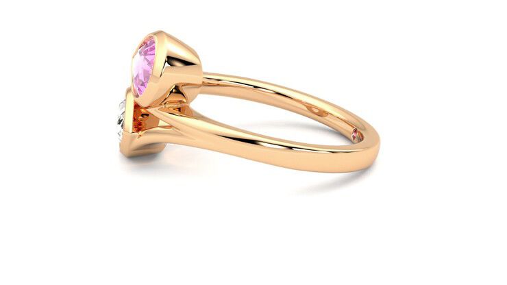 Taylor & Hart Peratrice Pear Engagement Ring 360 degree image 21