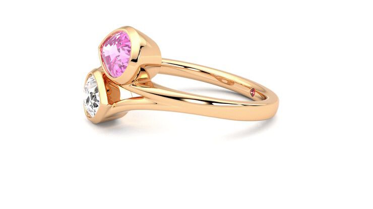 Taylor & Hart Peratrice Pear Engagement Ring 360 degree image 22