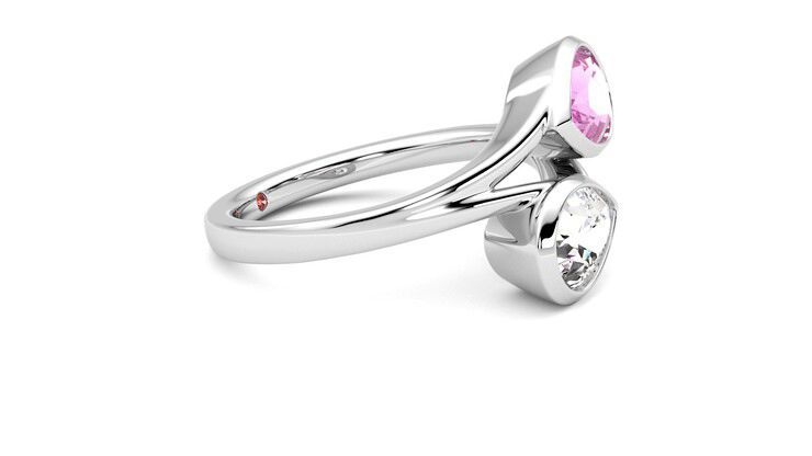 Taylor & Hart Peratrice Pear Engagement Ring 360 degree image 8