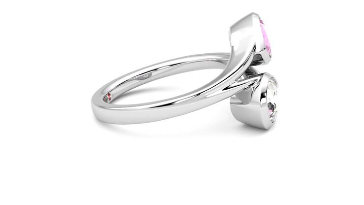 Taylor & Hart Peratrice Pear Engagement Ring 360 degree image 9