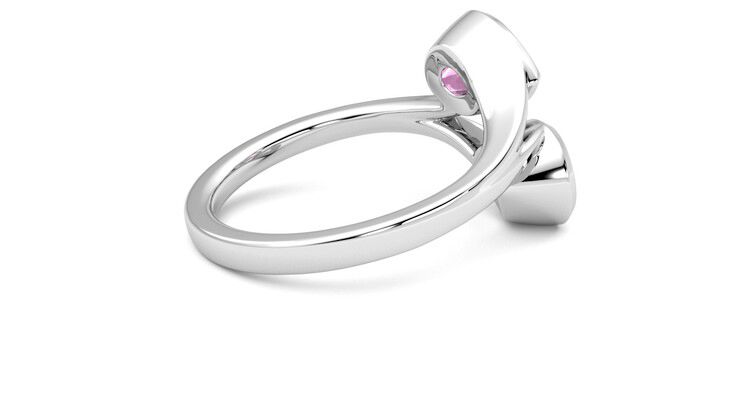 Taylor & Hart Peratrice Pear Engagement Ring 360 degree image 11