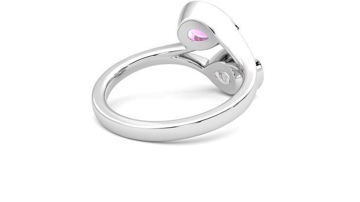 Taylor & Hart Peratrice Pear Engagement Ring 360 degree image 13